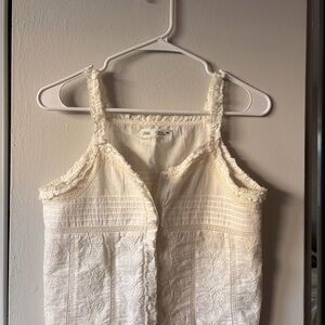 Zara Cream Embroidered Camisole Top